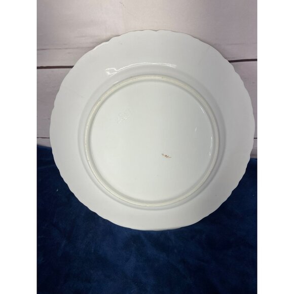 Vintage PURPLE FlOWER‎ Platter/Serving Dish Handles and Gold Trim Dish - Picture 2 of 6